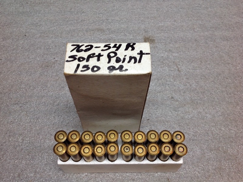 lot 130 image: 7.62-54R Soft Point Cartridges