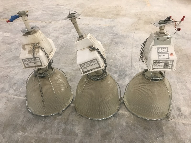 lot 29 image: (3) Holophane Industrial Lights