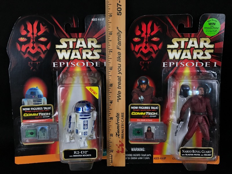 lot 64 image: MOC STAR WARS Jedi Duel Version Episode 1 CommTech Chip Figure