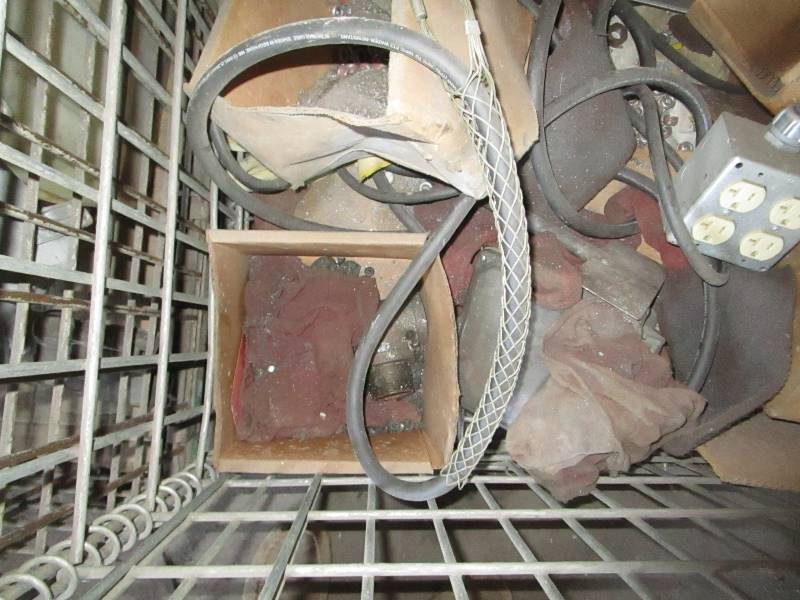 lot 51 image: (2) Wire Pallet Baskets of Misc