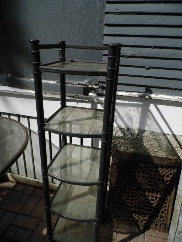lot 52 image: Metal  Glass Shelf
