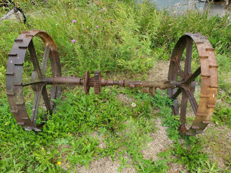 lot 128 image: Vintage Farm Implement Wheels