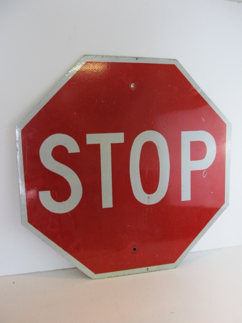 lot 17 image: Reflective Metal Stop Sign
