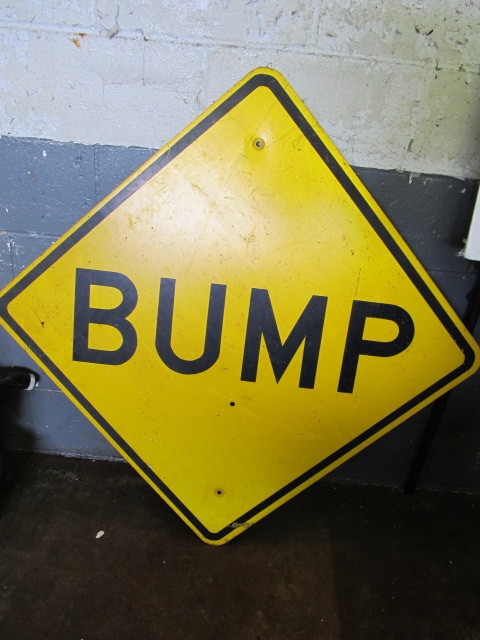 lot 20 image: Large Metal BUMP Street Sign