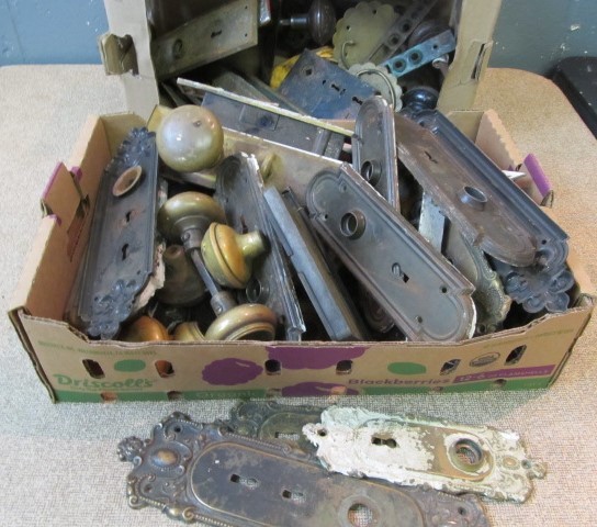 lot 35 image: Large Lot of Antique Door Hardware 