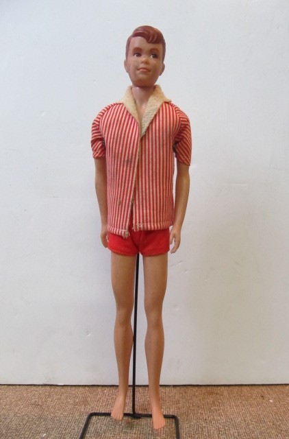 lot 52 image: Orig Vintage ALLAN Kens Buddy Barbie Doll wBox & Stand
