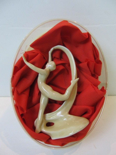 lot 81 image: Signed Vintage Art Deco Porcelain Figurine 