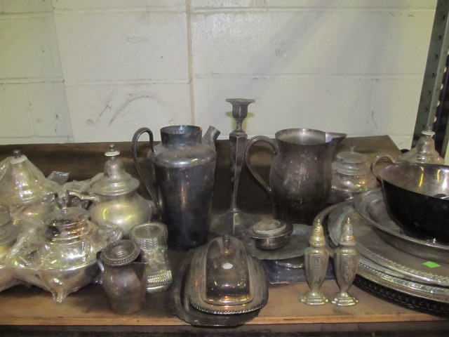 lot 56 image: Large Lot of Silver Plated Items