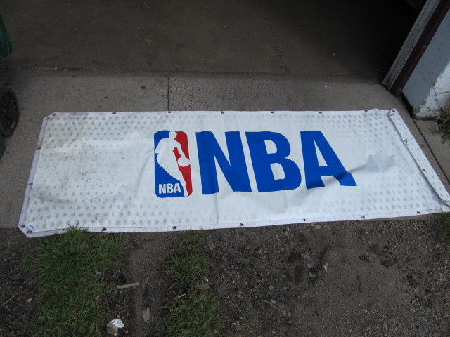 lot 104 image: Large NBA Logo Vinyl Banner
