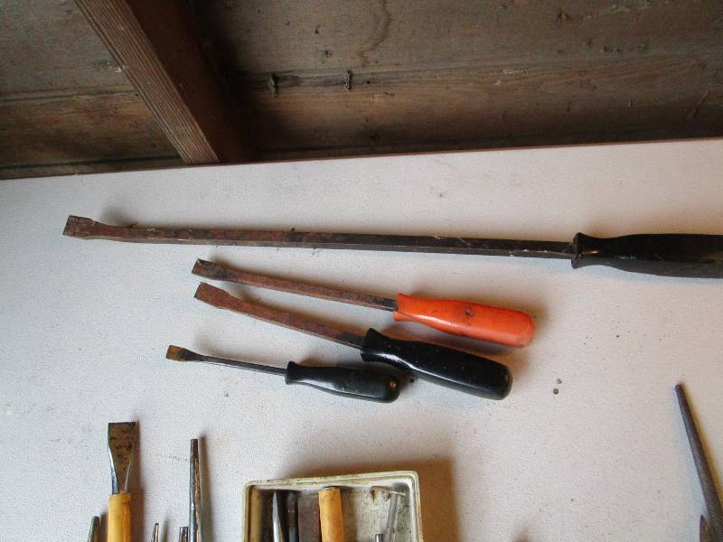 lot 19 image: Punches, Chisels, Files, Pry Bars