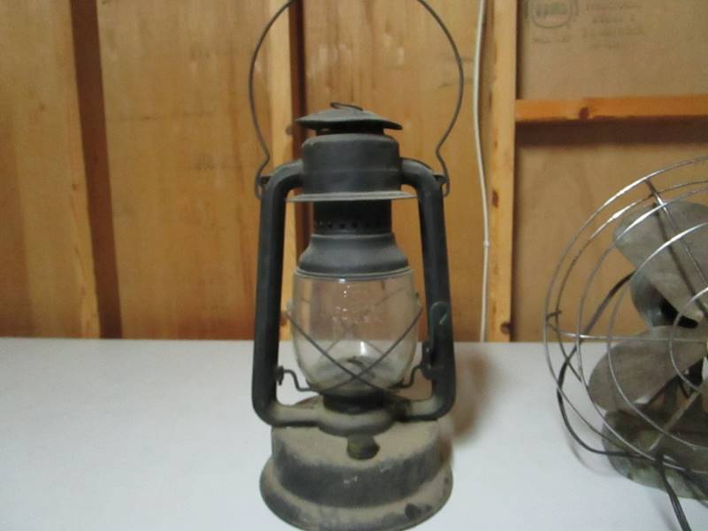 lot 144 image: Vintage Lantern & Fan