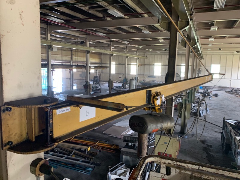 Industrial Swing Beam Approx. 18 Ft - 2000lb capacity Yellow, Complete (BEAM ONLY)