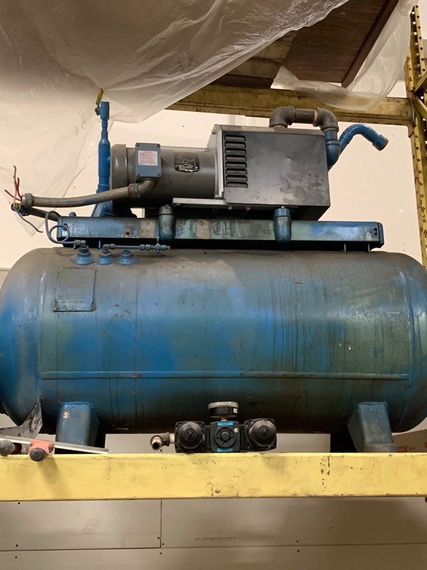 Large industrial VacuumCompressor Baldor Reliance 55552038 60 Gal 200PSI