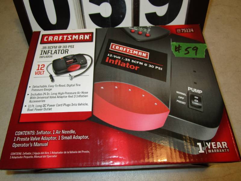 lot 59 image: Craftsman 12V Inflator