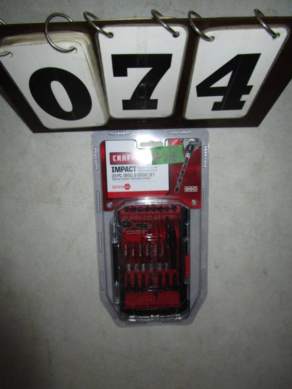 lot 74 image: Craftsman 23 pc Drill & Drive Set - Speed-lok