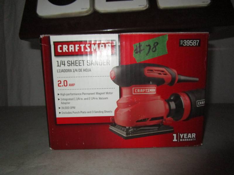 lot 78 image: Craftsman 14 Sheet Sander