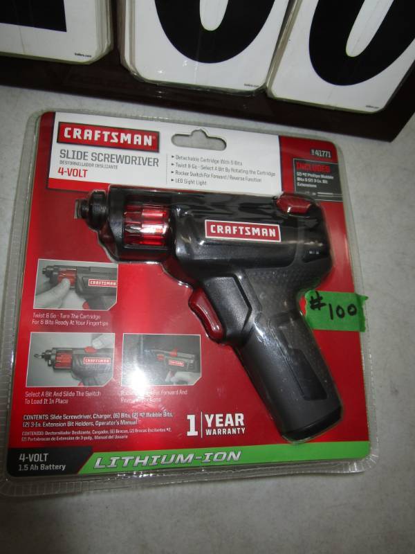 lot 100 image: Craftsman Slide Screwdriver