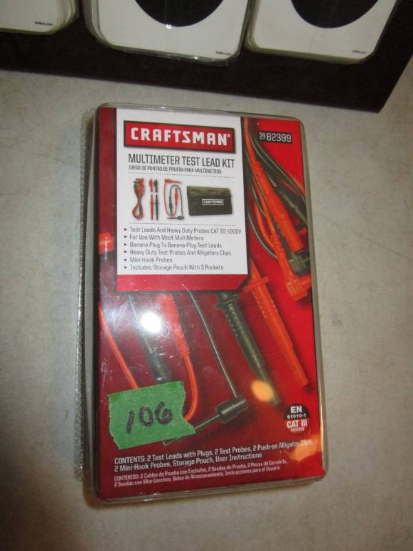 lot 106 image: Craftsman Multimeter  Test Lead Kit