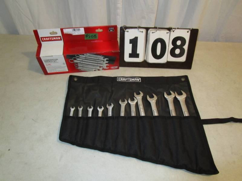 lot 108 image: Craftsman 11 pc Combination wrench Set