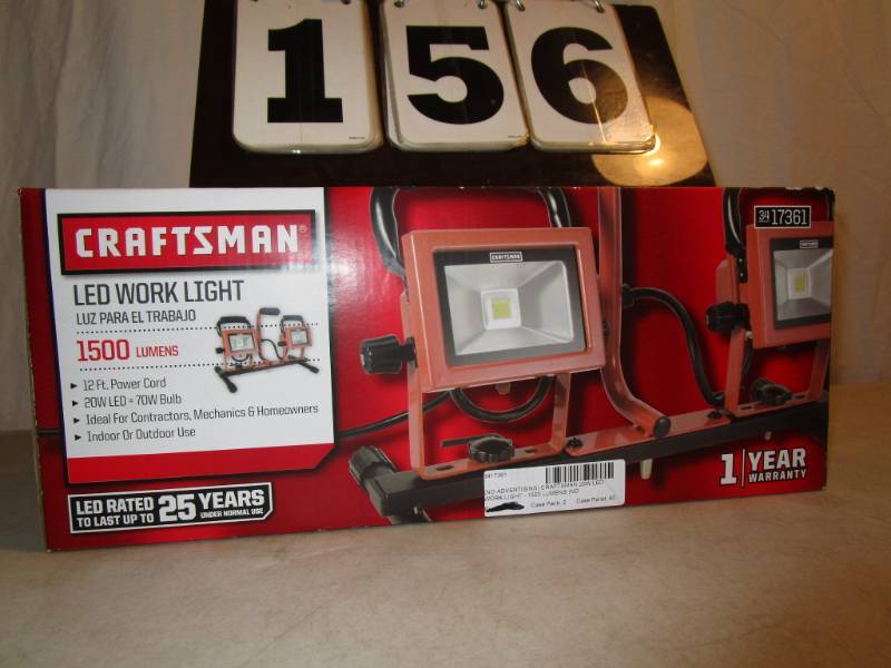 lot 156 image: Craftsman LED Work Light - 1500 Lumens