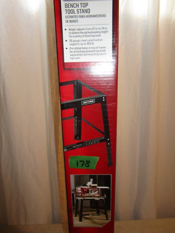 lot 178 image: Craftsman Bench Top Tool Stand