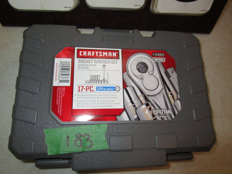 lot 183 image: Craftsman 17 pc Socket Wrench Set - Metric