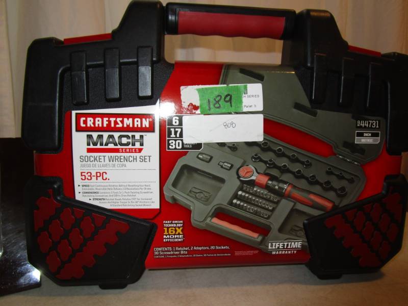 lot 189 image: Craftsman Mach Series 53 pc Socket Wrench Set