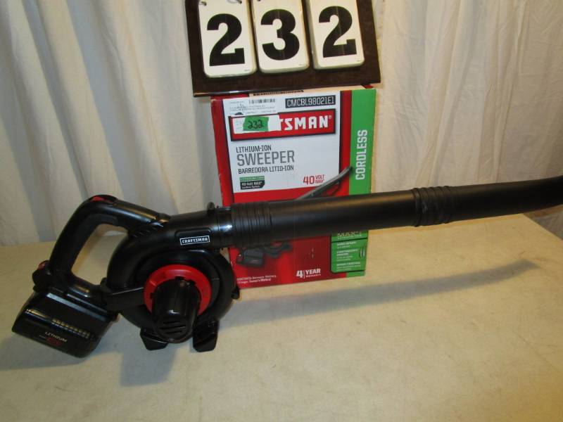 lot 232 image: Craftsman Cordless Sweeper