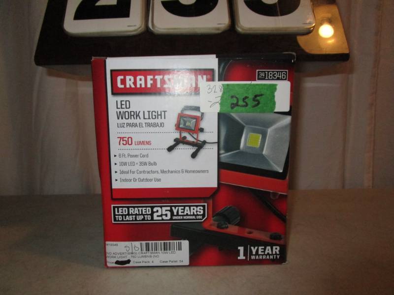 lot 255 image: Craftsman LED Worklight - 750 Lumens