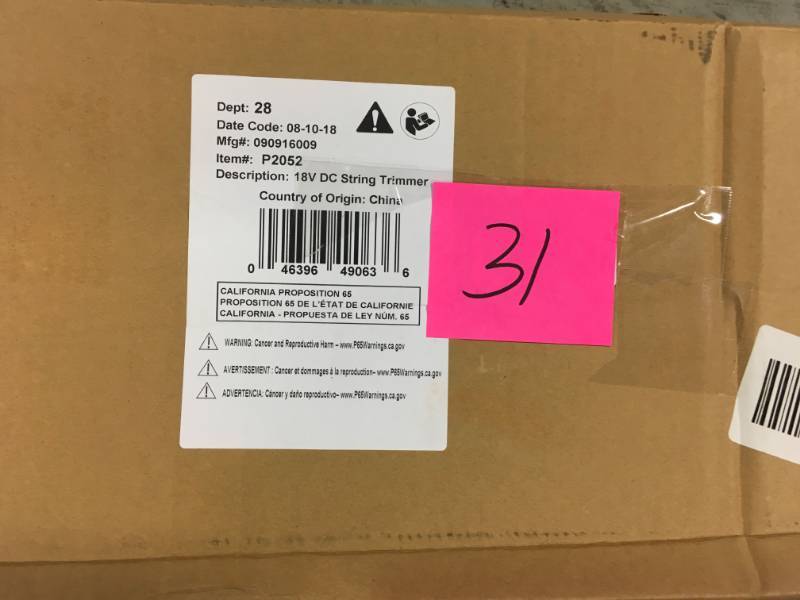 lot 31 image: RYOBI ONE 18-Volt Cordless Battery String TrimmerEdger (Tool Only)  in very good condition