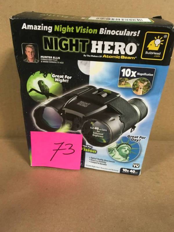 lot 73 image: Atomic Beam NIGHT HERO Official Night Vision Binocular in very good condition