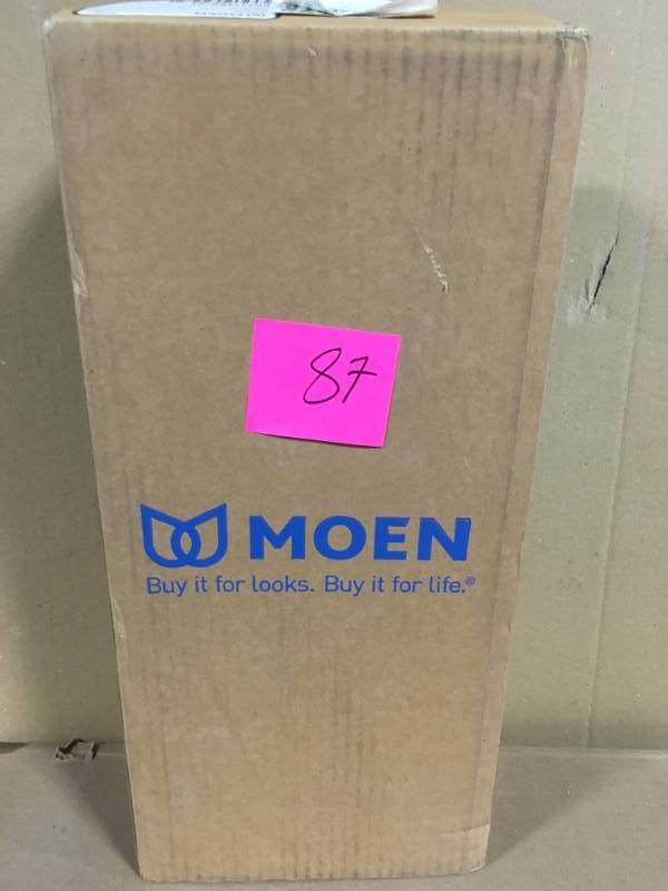 lot 87 image: MOEN Vale 18 in. Towel Bar in Spot Resist Brushed Nickel in very good condition