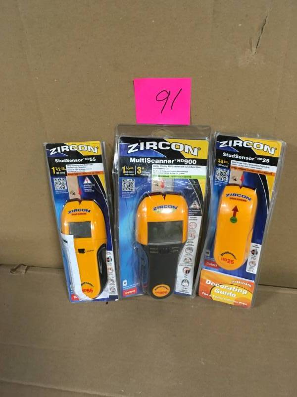 lot 91 image: MIX LOT OF 3 PCS ZIRCON STUDSENSOR HD55, HD25 & MULTISCANNER HD900 in very good condition