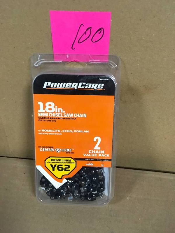 lot 100 image: Powercare Y62 18 Semi Chisel Saw Chain Fits Many Models in very good condition