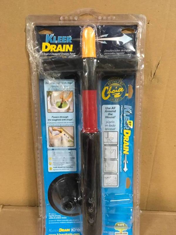 lot 16 image: Plungers VPC Other Hand Tool Kleer Drain Opener KD100 in very good condition