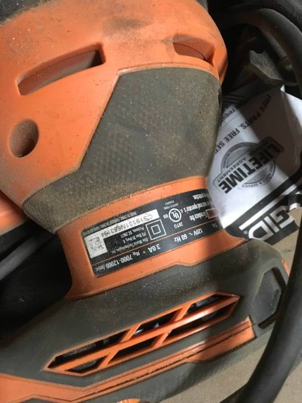 lot 18 image: RIDGID 18-Volt Cordless 5 in. Random Orbit Sander (Tool Only) USED in good condition