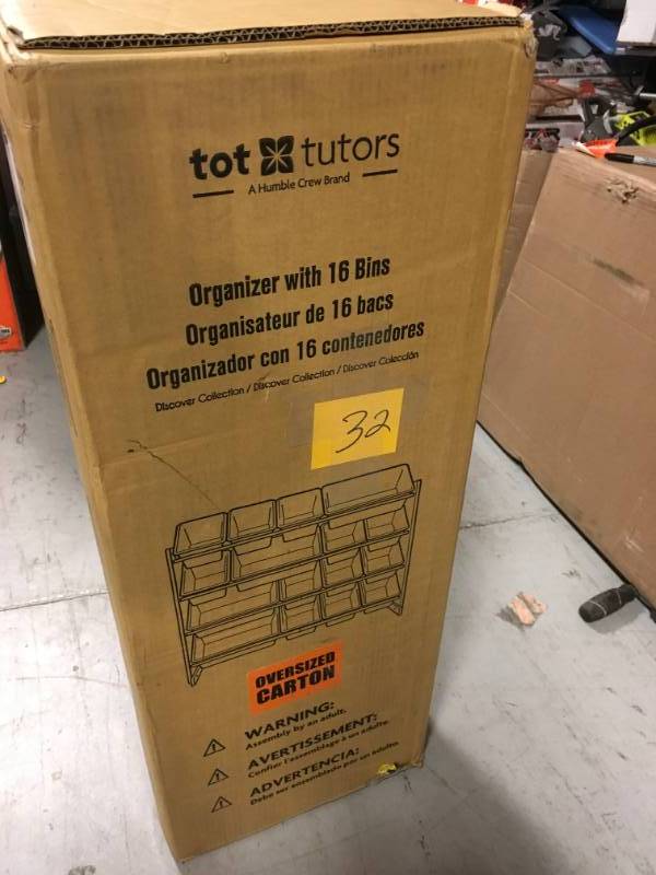 lot 32 image: Tot Tutors Discover Dark WalnutPrimary Super-Sized Organizer in very good condition