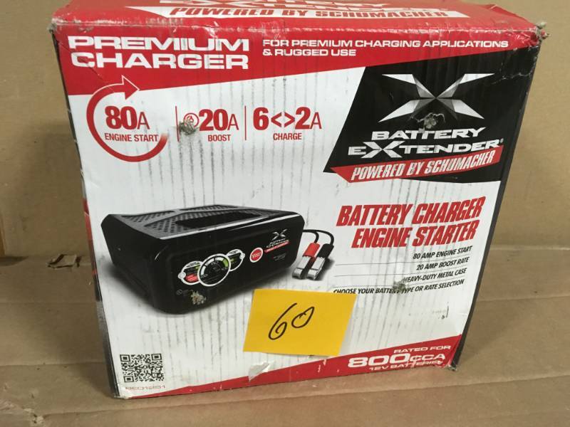 lot 60 image: Schumacher Battery Extender 12-Volt, 80 Amp Engine Start, 20 Amp ChargerMaintainer in very good condition