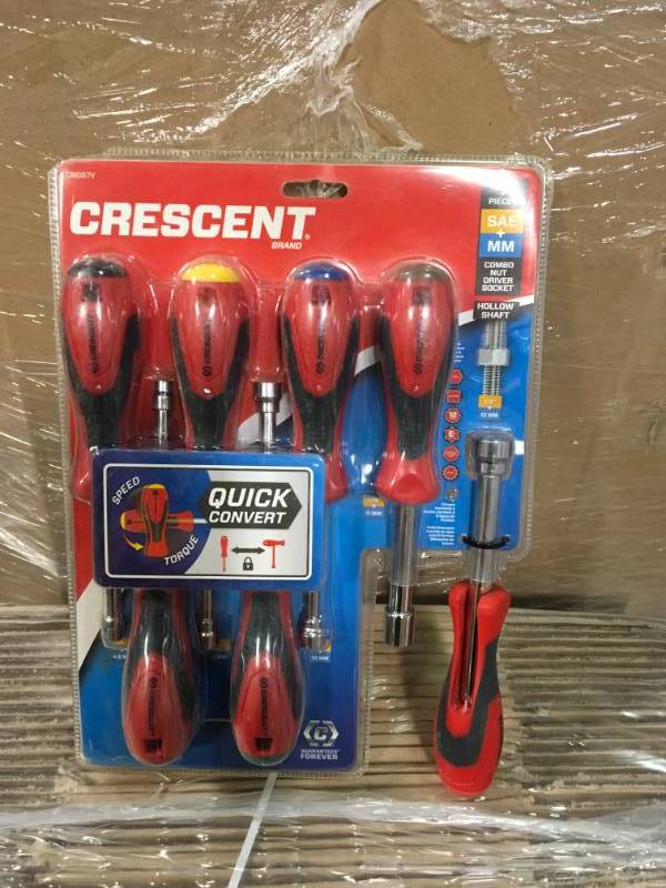 lot 81 image: Crescent SAEMetric Quick-Convert T-Handle Nut Driver Set (7-Piece) in very good condition