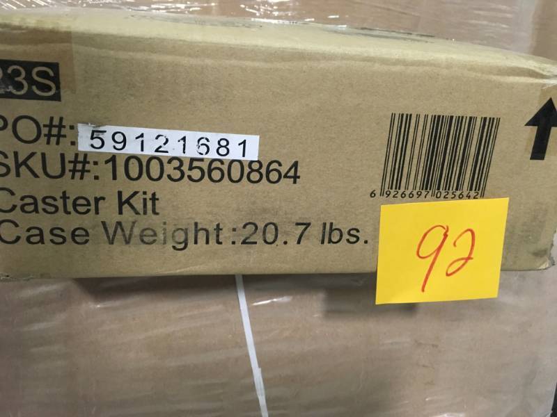 lot 92 image: Husky Heavy Duty 4 in. Caster Kit in very good condition