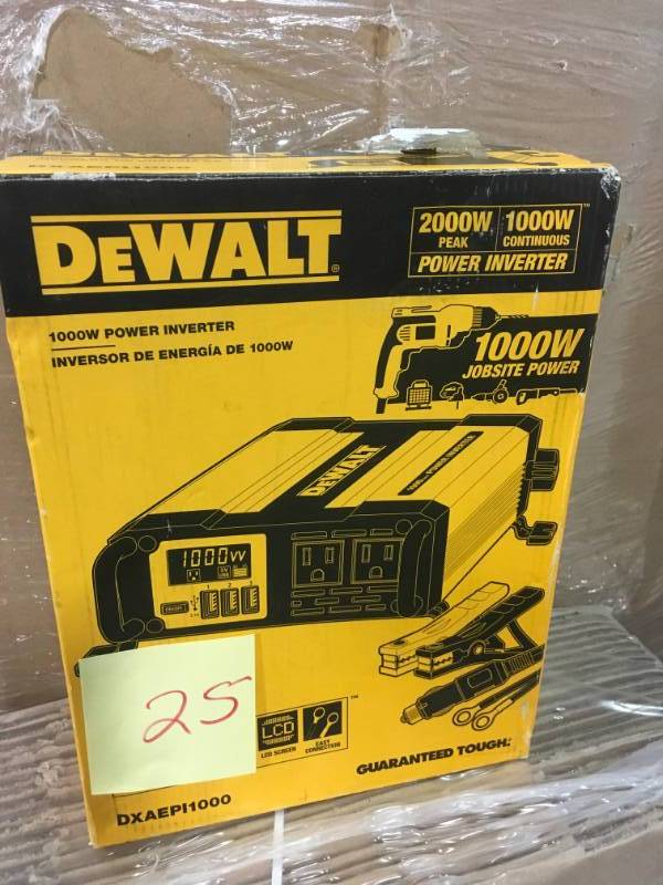 lot 25 image: DEWALT 1000-Watt Power Inverter in very good condition