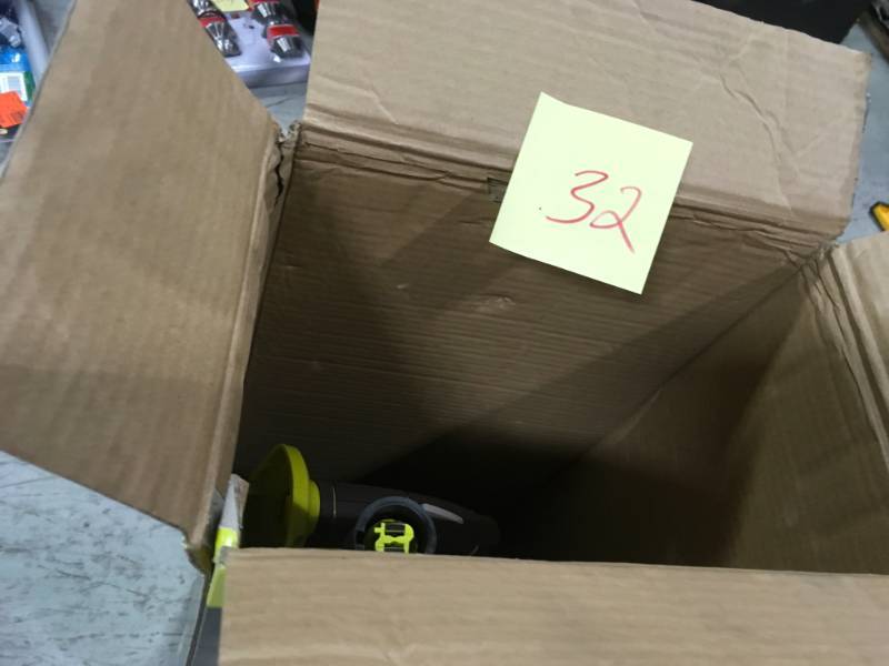 lot 32 image: RYOBI ONE 9 in. 18-Volt Lithium-Ion Cordless Edger - 1.3 Ah Battery and Charger Included in very good condition