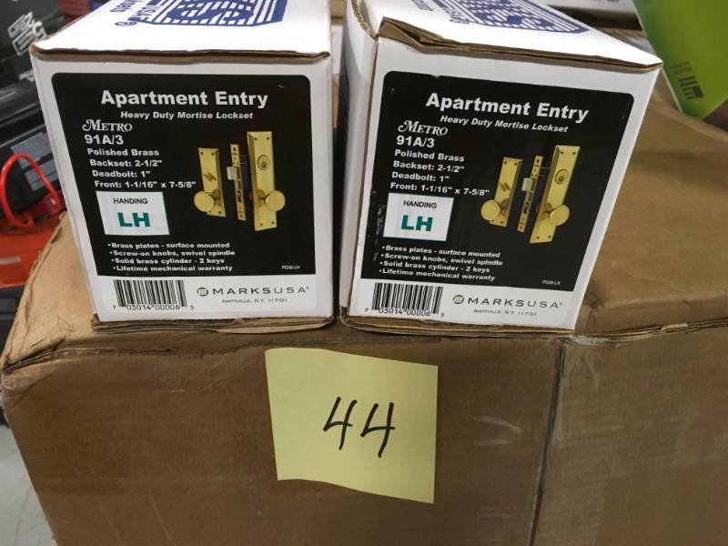 lot 44 image: Left Hand Entry Mortise Lockset With Deadbolt in very good condition
