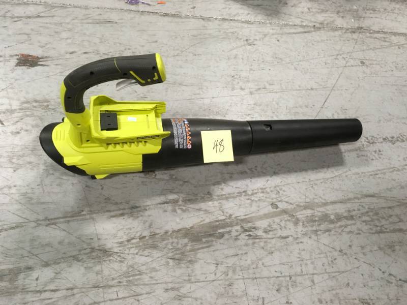 lot 48 image: RYOBI 155 MPH 300 CFM 40-Volt Lithium-Ion Cordless Battery Jet Fan Leaf Blower (Tool Only) in very good condition