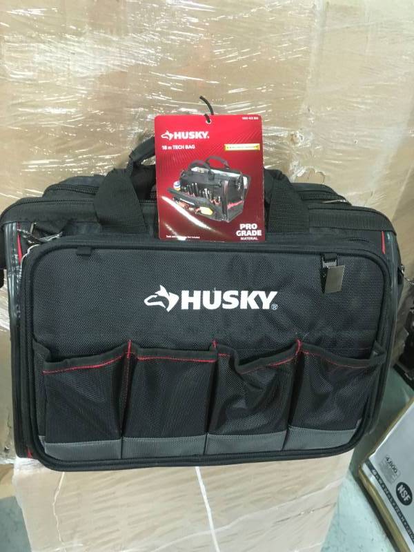 lot 16 image: Husky 18 in. Tech Tool Bag in like new condition