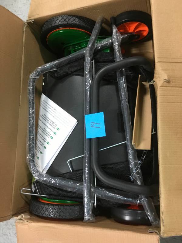 lot 19 image: Scotts 20 in. Manual Walk Behind Reel Mower with Grass Catcher in good condition