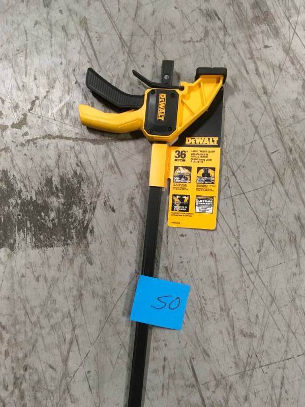 lot 50 image: DEWALT 36 In. Large Trigger Clamp in good condition