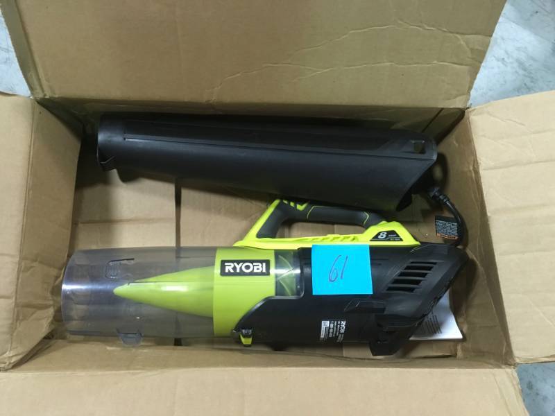 lot 61 image: RYOBI Reconditioned 135 MPH 440 CFM 8 Amp Electric Jet Fan Blower in good condition