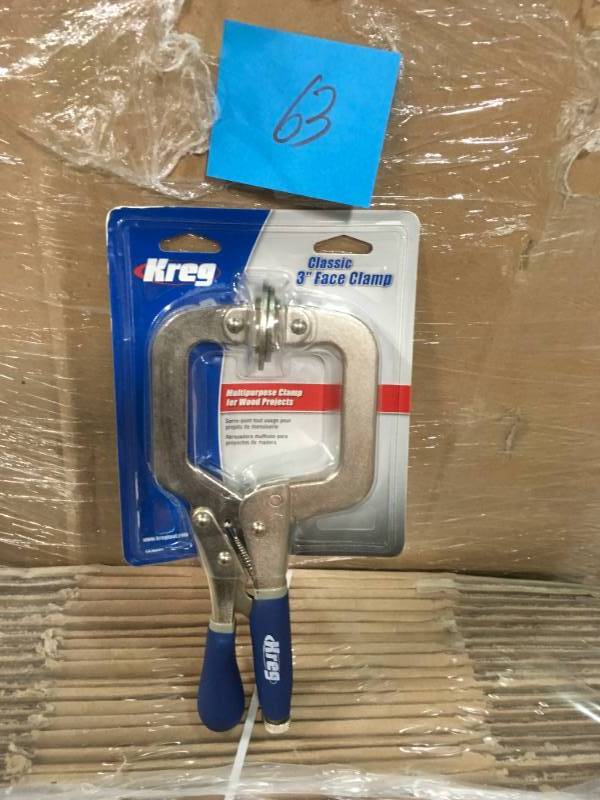 lot 63 image: Kreg 3 in. Premium Face Clamp in good condition