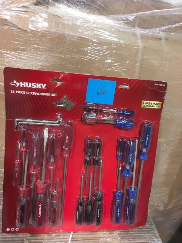 lot 66 image: Husky Variety Screwdriver Set (25-Piece) in good condition